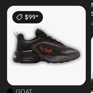 Nike Kids Black and Red Sneakers